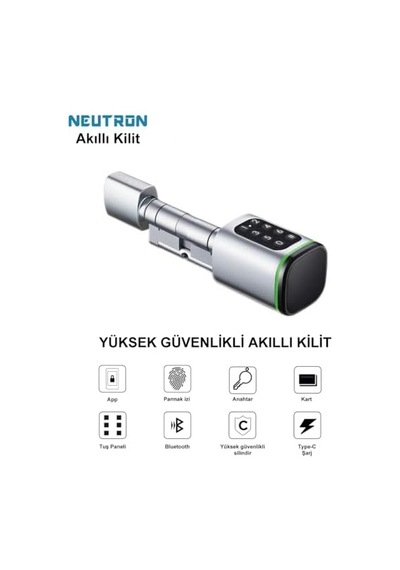 Akıllı Kilit, Parmak İzi, Anahtar, Tuş Paneli, Kart, Mobil App