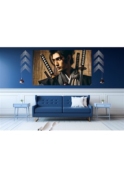 Ti-play Uzun Gece Kanlı Ay 60x90cm Modern Samuray Pvc Çerçevesiz Tablo