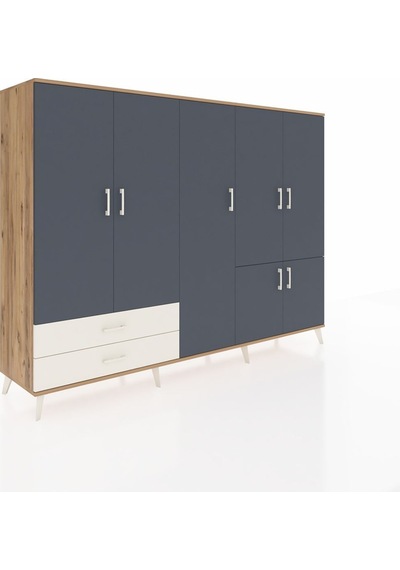 Hyperion Dolap 12 Raflı 2 Çekmeceli 7 Kapaklı 220x44x163 Çam-antrasit/aytaşı Antrasıt/aytası - Atlas Çam Hyperion Dolap 12 Raflı 2 Çekmeceli 7 Kapaklı 220x44x163 Çam-antrasit/aytaşı Antrasıt/aytası - Atlas Çam