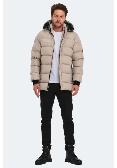 Slazenger St23je027 Heck Erkek Kapüşonlu Şişme Mont - Slazenger - Taş Taş