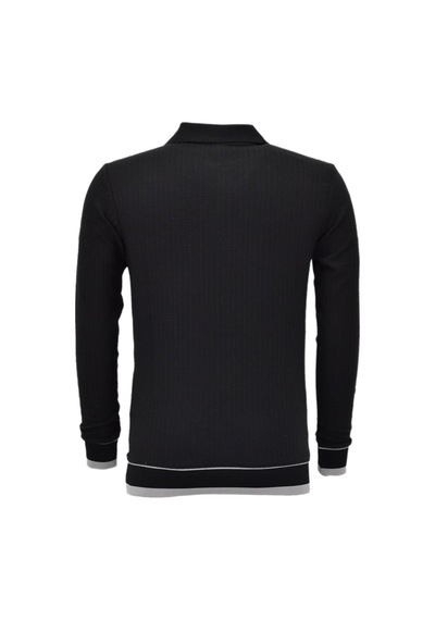 Dynamo Erkek Spor Mevsimlik Polo Yaka Sweatshirt Bgl-st03932 Siyah