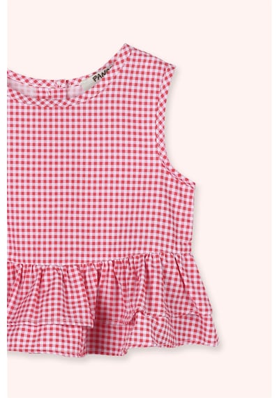 Kız Bebek Fırfır Detaylı Nar Bluz 4148080