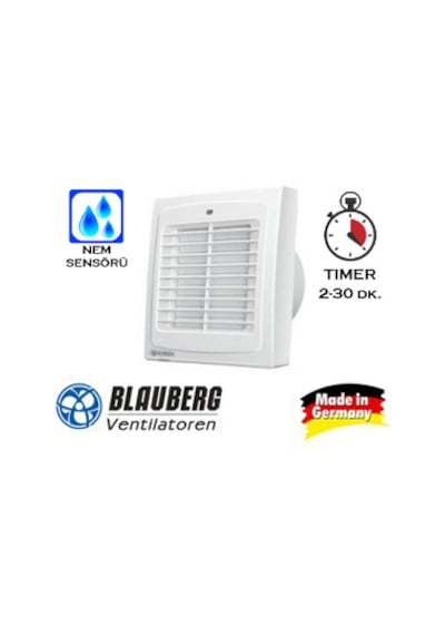 Blauberg Auto 100 H Zaman Ayarlı Nem Sensörlü Banyo Aspiratörü