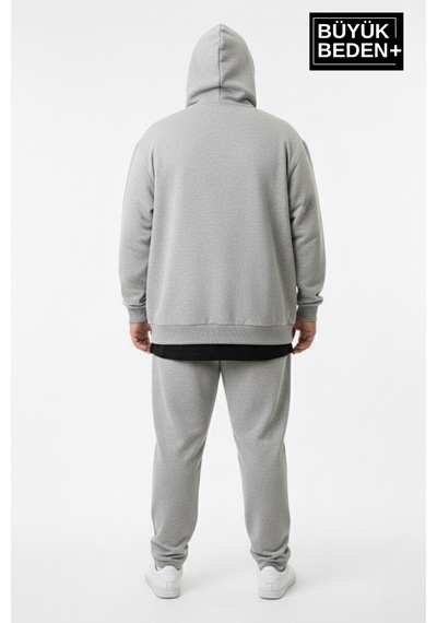 Süperlife Erkek Büyük Beden Fermuarlı Kapüşonlu İnce Sweatshirt Hırka - Rahat Kalıp Spr26bhr960 Gri Süperlife Erkek Büyük Beden Fermuarlı Kapüşonlu İnce Sweatshirt Hırka - Rahat Kalıp Spr26bhr960 Gri