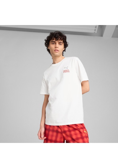 Puma Wardrobe Ess Graphic Tee Erkek Tişört Beyaz