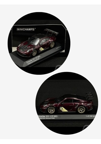 1 Of 336 Porsche 911 Gt3 Rs Type 992 2023 Weissach Package Amethyst 1/43 Minichamps Model Araba