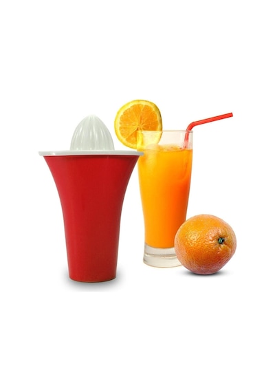 2 Adet Limon Portakal Greyfurt Sıkacağı 500ml Plastik Bardaklı Sıkacak Plastik Diğer