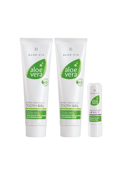 LR Aloe Via Aloe Vera Extra Freshness Diş Macunu 100 ML x 2 + Aloe Vera Dudak Koruyucu Krem