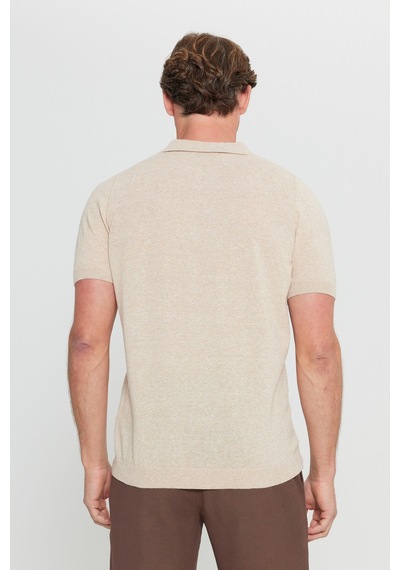 AC&Co / Altınyıldız Classics Erkek Bej Pamuklu Keten Standart Fit Normal Kesim Polo Yaka Triko Tişört Bej AC&Co / Altınyıldız Classics Erkek Bej Pamuklu Keten Standart Fit Normal Kesim Polo Yaka Triko Tişört Bej