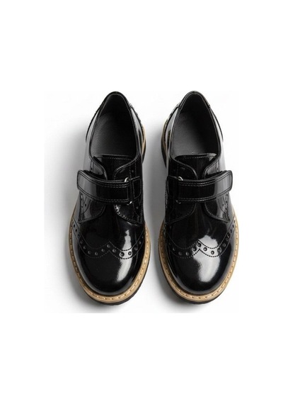 Zekids Erkek Çocuk Rugan Oxford Ayakkabı-17249 Siyah