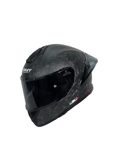 Full Face Sway 861 Forget Carbon Kask Siyah