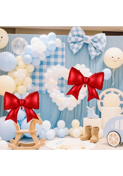 Saten Fiyonk Folyo Balon Kırmızı 98x75 Cm Kırmızı