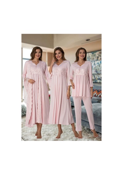 Effortt 3014 Pembe Hamile Lohusa Set Pembe