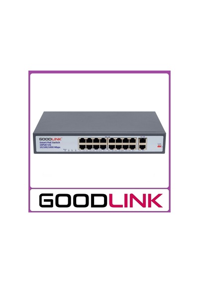 16 Port Poe Switch 2 Port Uplink Gigabit