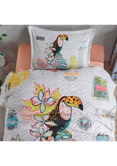 Tek Kişilik 4 Mevsim Set Paradıse V1 Somon