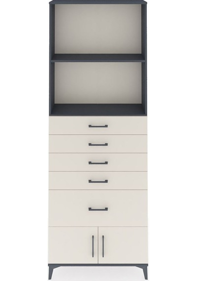 Arges Dolap 2 Raflı 5 Çekmeceli 2 Kapaklı 88x30x243 Antrasit-aytaşı Antrasit Arges Dolap 2 Raflı 5 Çekmeceli 2 Kapaklı 88x30x243 Antrasit-aytaşı Antrasit