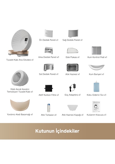 MOVA Meowgicpod LR10 Prime Akıllı Otomatik Kedi Tuvaleti 6 L Kapasite  Küreksiz Kullanım Yıkama Için Tek Çekişte Çıkarma