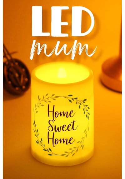 3 Lü Çelenk Led Mum Bardak Tipi Pilli Dumansız Alevli Dekoratif Yapay Mum 10 Cm Beyaz