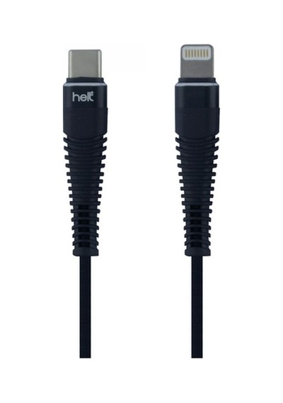 Helt HT-80 Ip Örgü Lightning Data Kablo 100 CM Siyah
