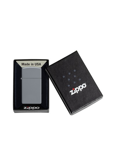 Zippo 49527 Slim Flat Grey Çakmak