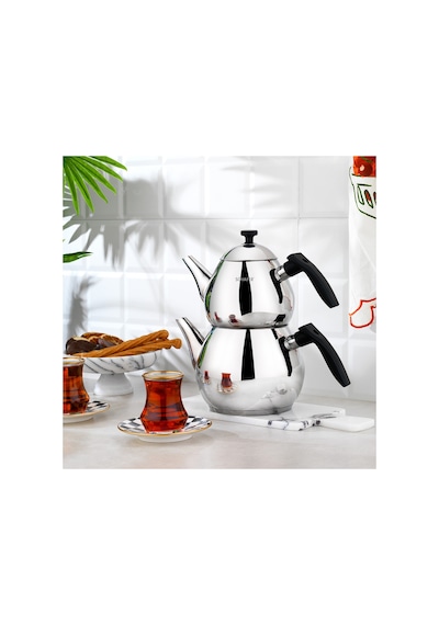 Tea Chef Orta Boy Çaydanlık Takımı 4 Parça-siyah Siyah