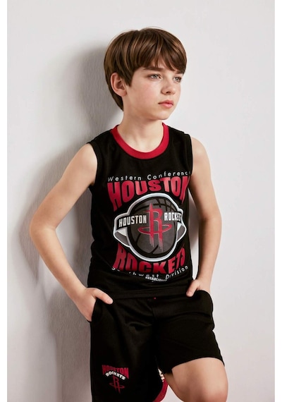 Defacto Nba Houston Rockets Bisiklet Yaka Atlet Erkek Çocuk H2956a826hsbk81 Siyah-bk81