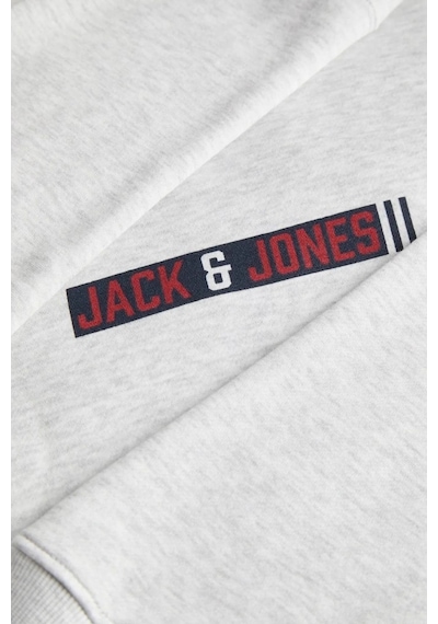 Jack & Jones Jack&jones 12298431 Jjmunk Sweat Crew Neck Whıte Melange Erkek Sweatshirt Gri