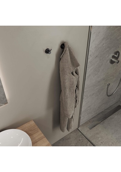 Aqua Bagno Zero Bornozluk -ikili ,mat Siyah