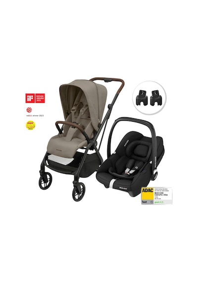 Maxi-Cosi Leona2 Seyahat Sistem Bebek Arabası ve Emerald 360 Pro Oto Koltuğu Truffle
