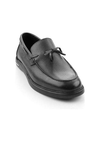 Siyah Hakiki Deri Erkek Loafer Ayakkabı E01054428140 Siyah