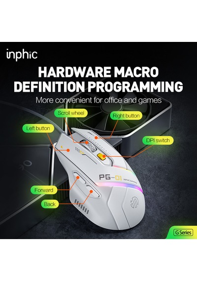 Inphıc Pg1 Rgb Kablolu Gaming Mouse 12800 Dpı