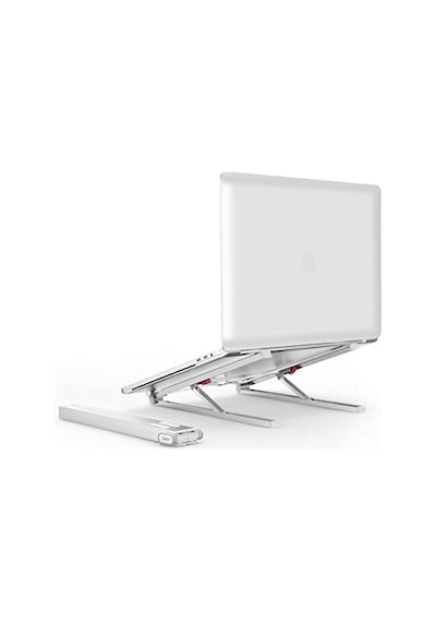 Saiji X2 Taşıma Çantalı Alüminyum Notebook Laptop Standı Gümüş