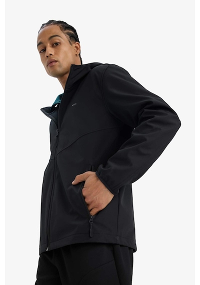 Defacto Rüzgar Geçirmez Su İtici Softshell Yağmurluk A2122AX23WN Siyah