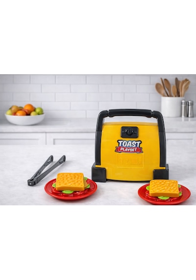 Oyuncak Tost Makinesi Seti Sarı 01