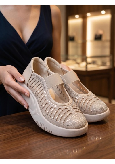 Nesilshoes Nesil Shoes Conf 212 Ten Taşlı Anatomik Kadın Sneakers