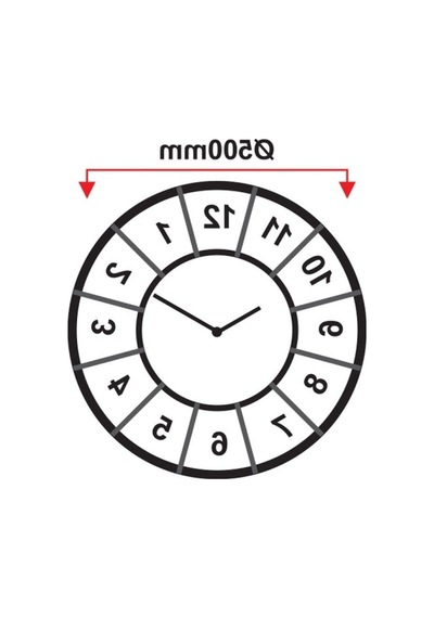50 Cm Çapında Sessiz Duvar Saati Fındık Renk 0240-keçe-şekilli-48cm
