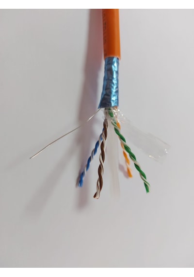 Erat Cat 6 F-ftp 23 Awg Outdoor Dış Ortam Kablosu 1000m Ahşap Makara Turuncu