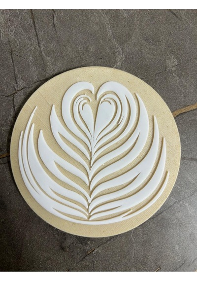Latte Desenli Bardak Altlığı Beyaz