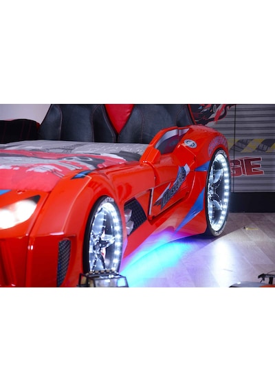 Setaymobilya Bazalı Arabalı Yatak , Audi V7 Full Led Bazalı Araba Yatak *Setay