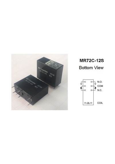 Mr72C-12S 8Pin'Li Röle Çift Enversör Kontak 12Vdc 5A