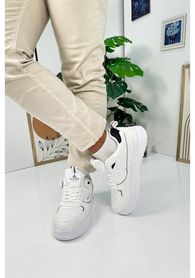 Günlük Erkek Sneaker Bağcıklı Kalın Desenli Tabanlı Oval Burunlu Bilek Destekli Spor Ayakkabı 2282 Beyaz Günlük Erkek Sneaker Bağcıklı Kalın Desenli Tabanlı Oval Burunlu Bilek Destekli Spor Ayakkabı 2282 Beyaz