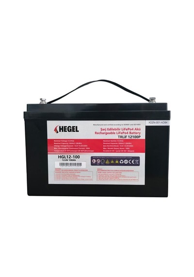 Hegel Lityum Akü 100ah Lifepo4 12.8v 1280wh-833