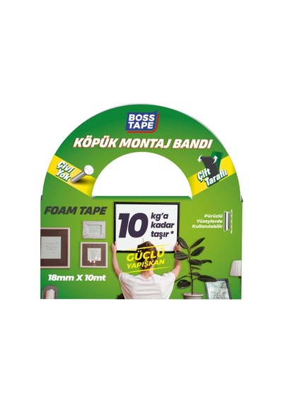 10 Kg Solvent Akrilik Aksesuar Köpük Montaj Bandı 18 Mm X 10m Diğer