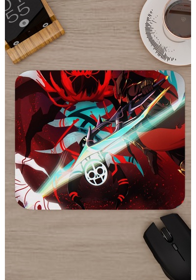 Gurren Lagann Kaymaz Dikişli Kauçuk Oyuncu Mousepad V2 - 22x18 Gaming Mouse Pad Fare Altlığı