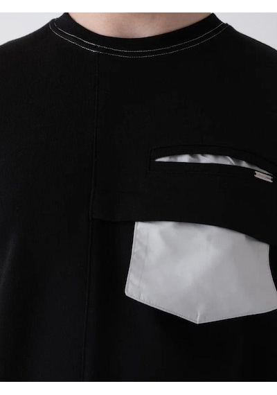 Erkek Teenage Fermuarlı Oversize Şortlu Takım-15543 Siyah Erkek Teenage Fermuarlı Oversize Şortlu Takım-15543 Siyah