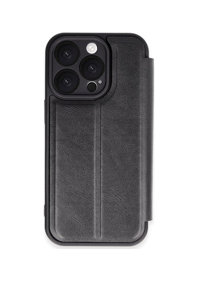 Apple iPhone Uyumlu 16 Pro Max Kılıf Flip Cover - Siyah Bz8683140814069