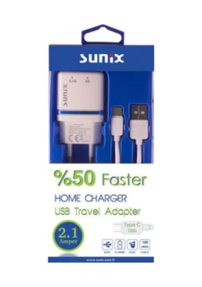 Sunix S-206 Type-C 2 In 1 %50 Hızlı Şarj Adaptör