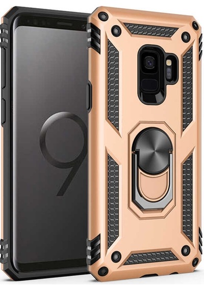 Galaxy S9 Kilif Zore Vega Yüzüklü Standli Zirh Kilif 556702054