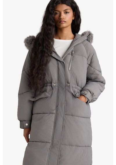 Defacto Su Geçirmez Regular Fit Kapüşonlu Fermuarlı Parka F2965ax25wngr490 Gri-gr490