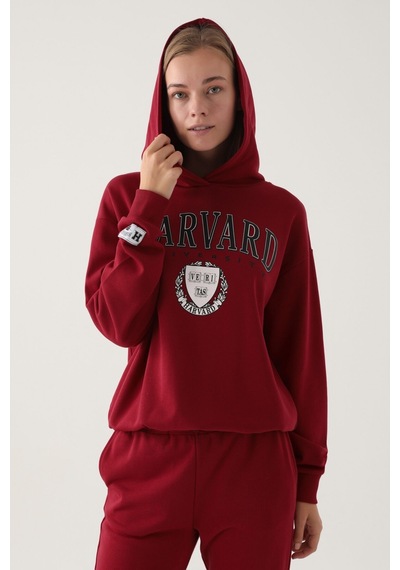 Harvard Kadın Bordo Sweatshirt 5274-42375 Bordo